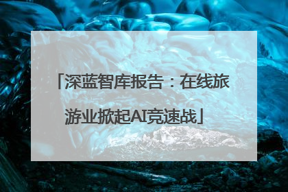 深蓝智库报告：在线旅游业掀起AI竞速战